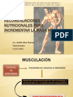 Recomendaciones Nutricionales para Incrementar La Masa Muscular-Lic - Silva