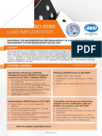 ISO 22301 Lead Implementer - Four Page Brochure