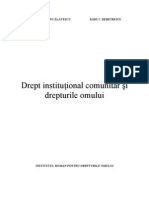 Drept Institutional Comunitar Si Drepturile Omului