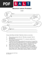 Rhetorical Analysis Worksheetgreat Resourse