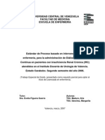 Estándar de Proceso Basado en Intervenciones de Enfermería, para La Administración de Diálisis Peritoneal Continua (IRC)