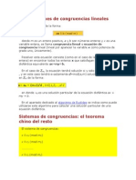 Ecuaciones de Congruencias Lineales