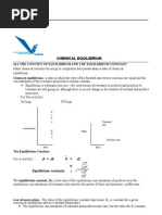 Chemical Equilibrium Notes