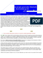 Construya Su Propio Generador Ilimitado Electricidad Gratis