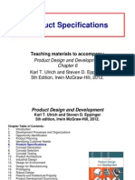 6 Product Specifications. Perancangan Produk. Teknik Industri