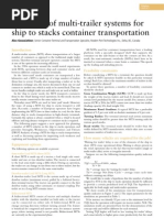 Efficiency of Multi-Trailer Systems For Ship To Stacks Container Transportation