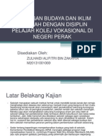 Kesan Budaya Dan Iklim Sekolah Ke Atas Disiplin