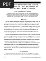 Hydrocarbon Production and Tepetate Fault Zone, LA