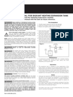 Installation Manual For Radiant Heating Expansion Tank