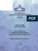 Ley 1883 - Ley de Seguros