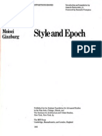 Moisei Ginzburg Style and Epoch