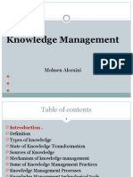 Knowledge Management: Mohsen Aloraini