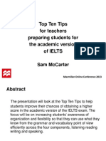 Top Ten Tips For Teachers Preparing Students For The Academic Version of Ielts