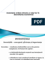 Investitiile Straine Directe - Prezentare Power Point