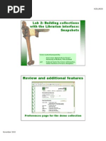 Lab 2: Building Collections With The Librarian Interface: Snapshots