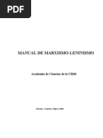 Academia de Ciencias de La URSS Manual de MarxismoLeninismo