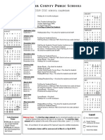 Recommended Fauquier Calendar For School Year 2014-2015