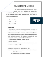 Cash Management-Models: Baumol Model Miller-Orr Model Orgler's Model