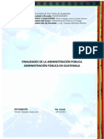 Finalidades de La Administracion Publica en Guatemala PDF