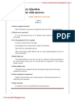 Circuit Theory Question Bank, 2 Marks With Answers