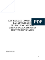 028 Ley para El Combate de Las Actividades Delincuenciales de Grupos o Asociaciones Ilicitas Especiales