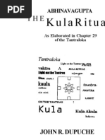 Tantraloka Full Abhinavagupta The Kula Ritual John R Dupuche