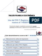 Taller Tregistro Uso Del Pvs T-Registro y Carga