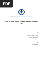 Study The Supply Chain of Fruits and Vegetables of Reliance Fresh