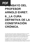 6º Ensayo de Arnold Ehret: La Cura Definitiva de La Constipación Crónica.