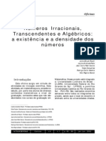 167-165-1-PB Números Irracionais Trancendentes e Algébricos