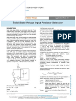 Solid State Relays Input Resistor Selection