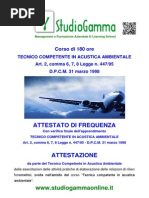 Tecnico Competente in Acustica Ambientale