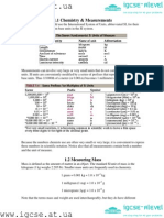 Chemistry Measurements