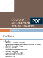 Module - 4 Company Management and Administration