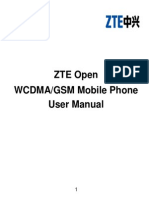 ZTE Open WCDMA/GSM Mobile Phone User Manual