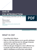 Unit III - Introduction To CSS