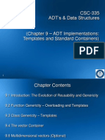 CSC-335 ADT's & Data Structures - ADT Implementations: Templates and Standard Containers)