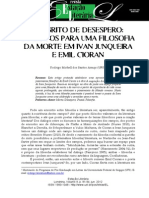 Diálogos para Uma Filosofia Da Morte em Ivan Junqueira e Emil Cioran