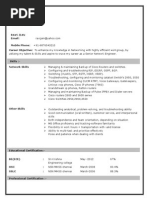 Network Engineer Resume Format