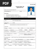 NLCAF-2012 National Logistic Cell Application Form: Instructions