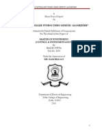 Pid Controller Tuning Using Genetic Algorithm": A Major Project Report On