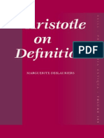 Aristotle On Definition