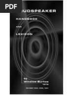 LOUDSPEAKER HANDBOOK AND LEXICON by Winslow Burhoe