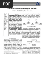 Universal Playfair Cipher Using MXN Matrix 