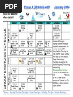 January 2014 Group Fitness Schedule