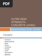 Ultra High Strength Concrete