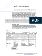 Rubrics For Assessment