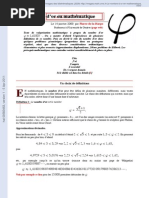 Le Nombre D or en Mathematique