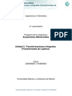 Unidad 3. Transformaciones Integrales Transformadas de Laplace