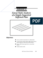 Linear Static Analysis of A Simply-Supported Stiffened Plate